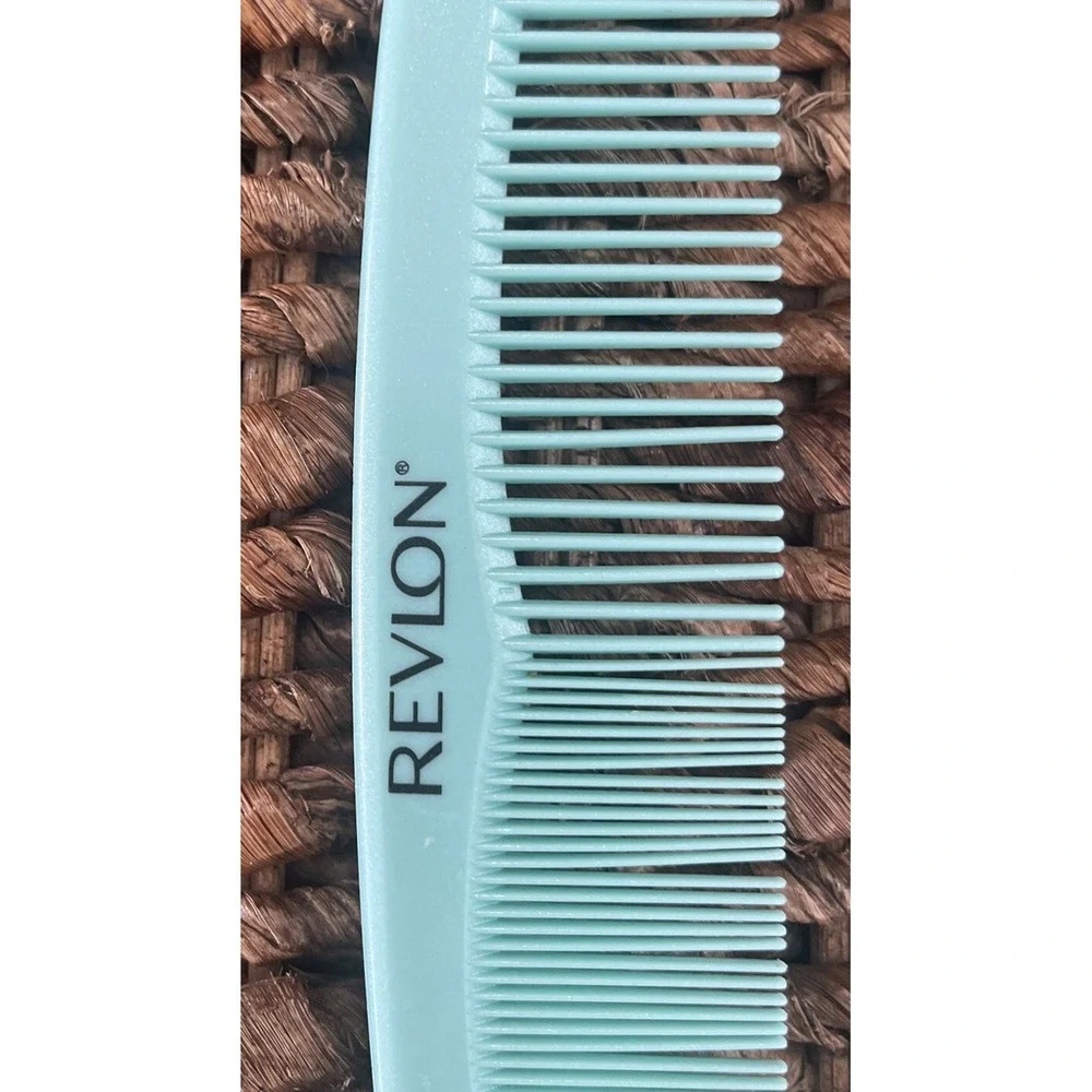 VINTAGE REVLON 2 Piece COMB SET Mint‎ Green 1990's Excellent Condition Clean